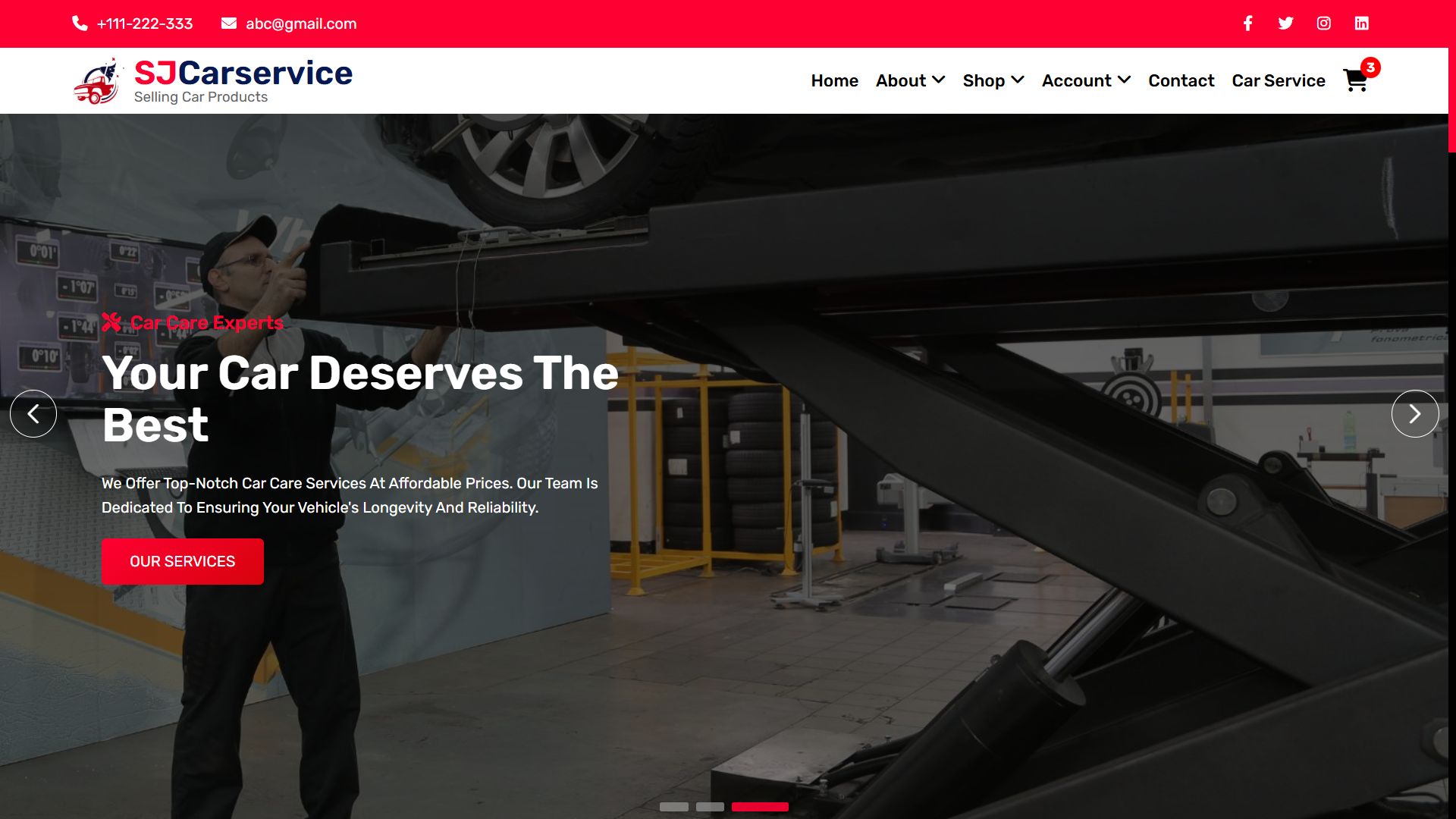 Car Service & Accessories E-Commerce System