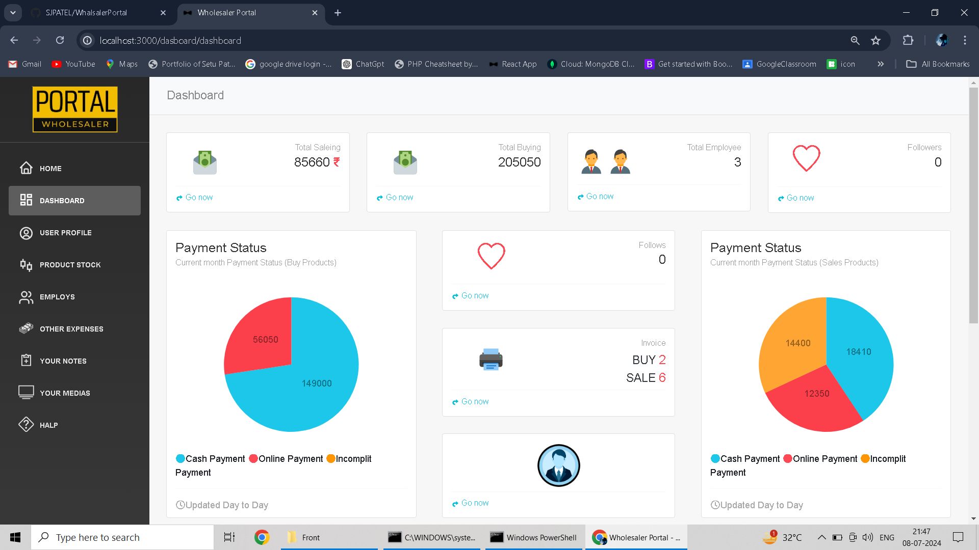 Wholesaler Portal – Wholesaler Business Management System (MERN Stack)